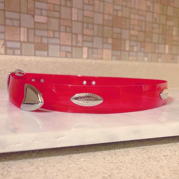 Auth. Lanvin Rare Vintage Neon Jelly Logo Belt - Picture 6 of 13